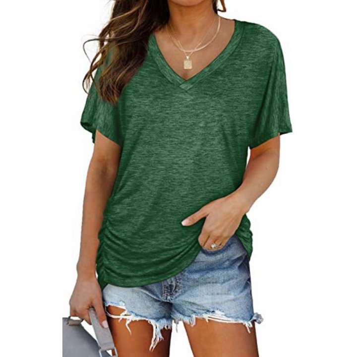EILY™ – Klassisches V-Neck Loose Fit Shirt