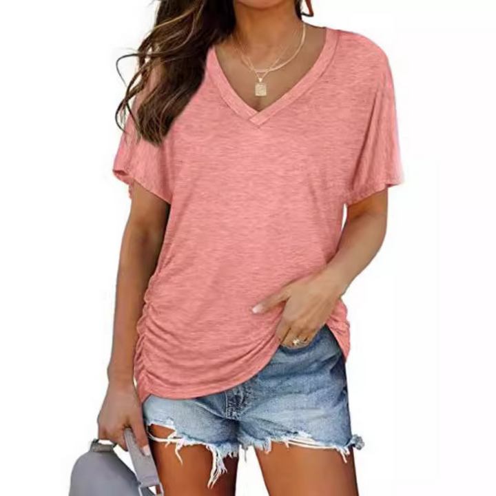 EILY™ – Klassisches V-Neck Loose Fit Shirt