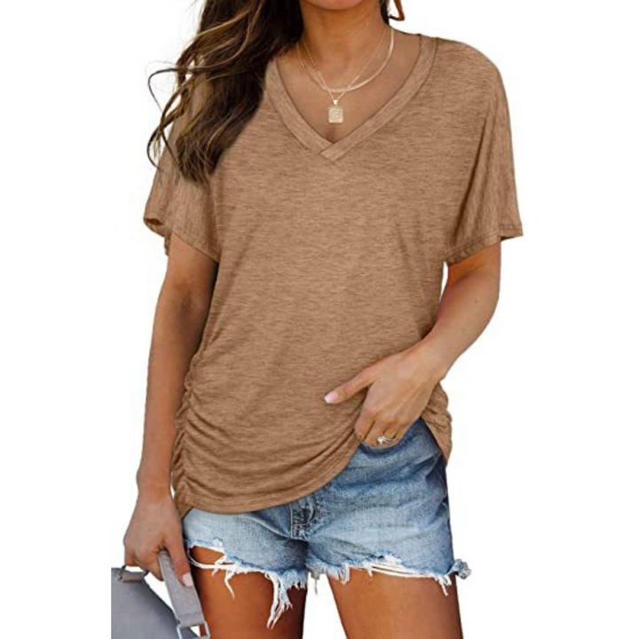 EILY™ – Klassisches V-Neck Loose Fit Shirt