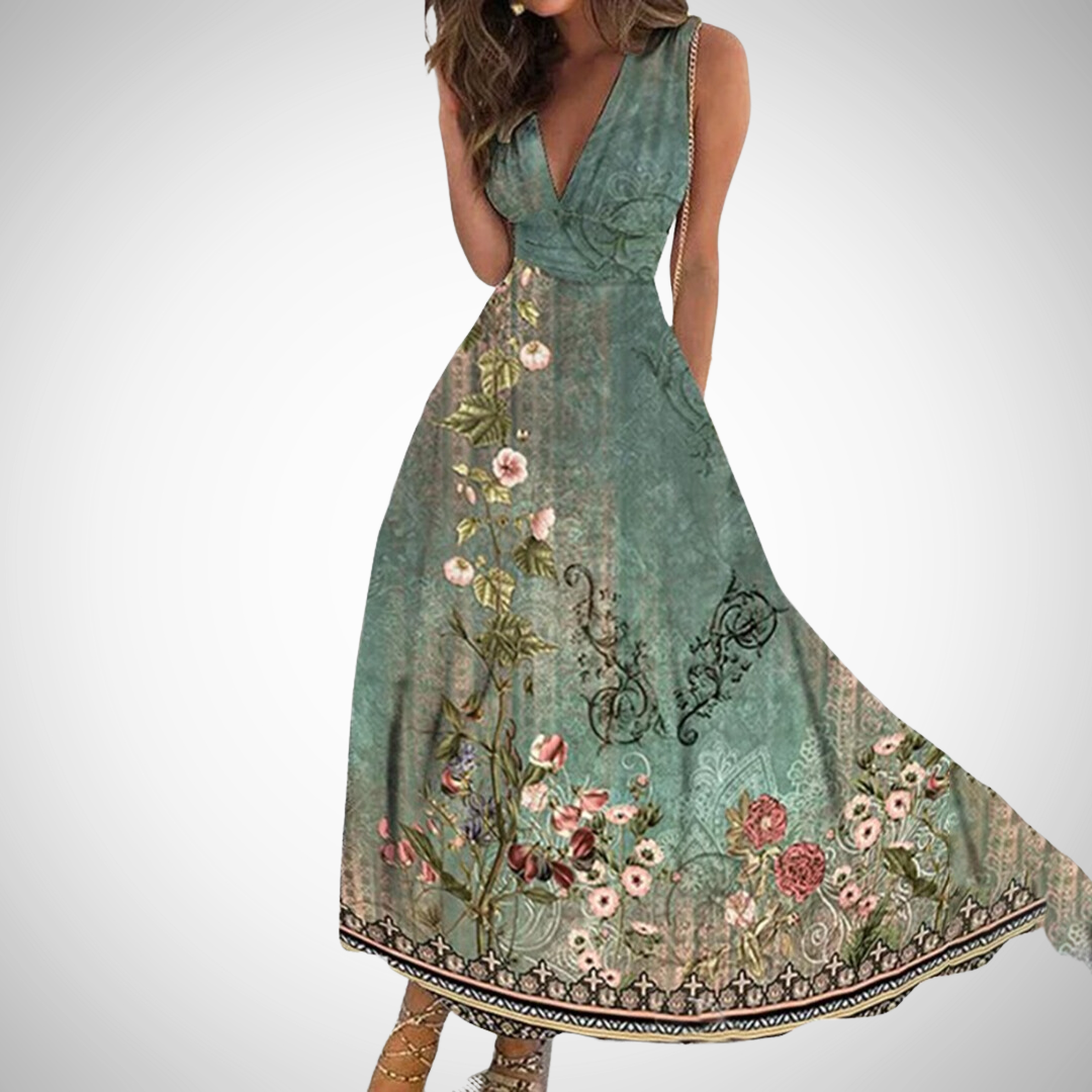 MIRIANNE™ - Zeitloses geblümtes Maxikleid