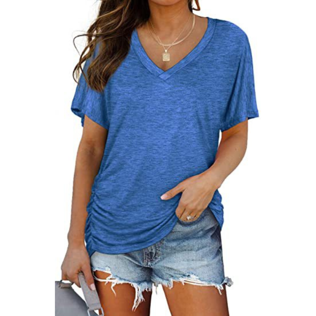 EILY™ – Klassisches V-Neck Loose Fit Shirt
