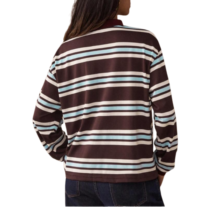 APRIL™ – Lässiges Colourblock-Streifen-Langarmshirt