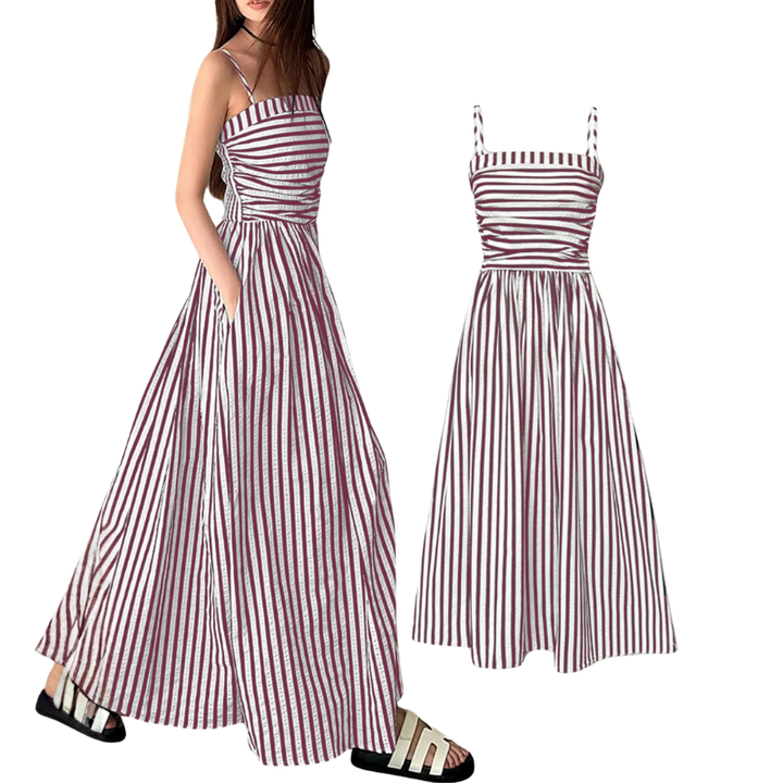EVE™ – Gestreiftes Spaghettiträger-Camisol-Kleid