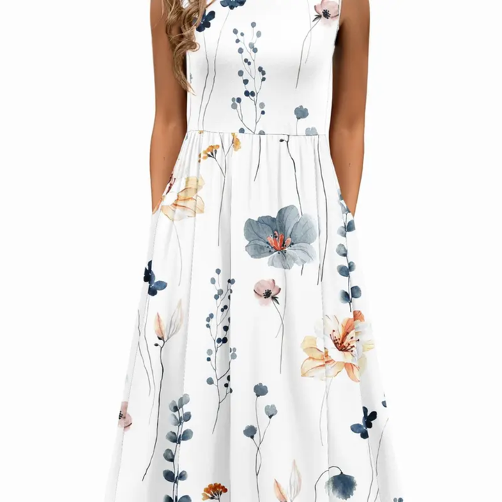 WREN™ – Luftiges Midi-Blumenkleid mit Taschen