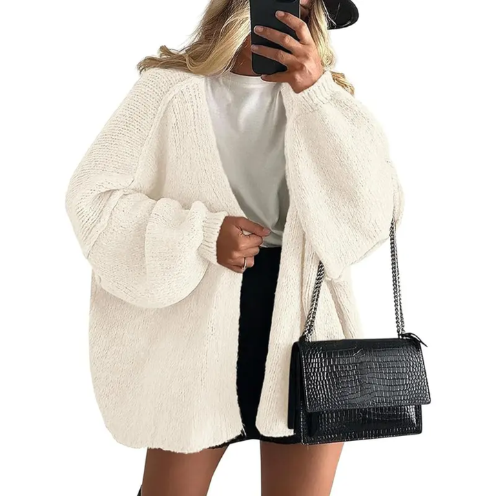 WINONA™ – Gemütliche Oversized Strickjacke mit Laternenärmeln