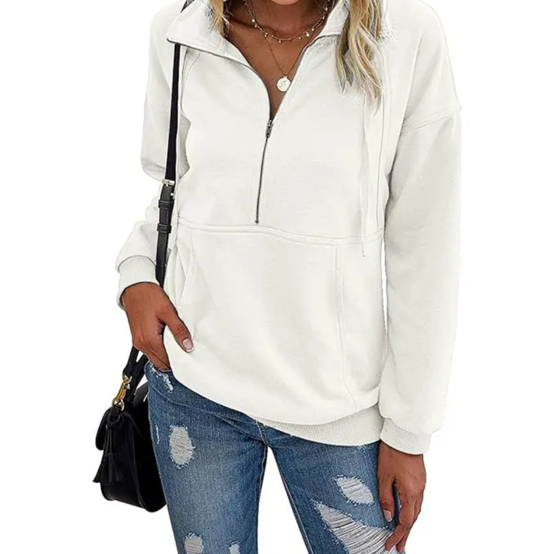 STEVIE™ – Kuscheliges Half-Zip Fleece-Sweatshirt