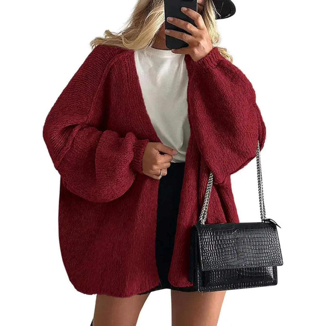 WINONA™ – Gemütliche Oversized Strickjacke mit Laternenärmeln