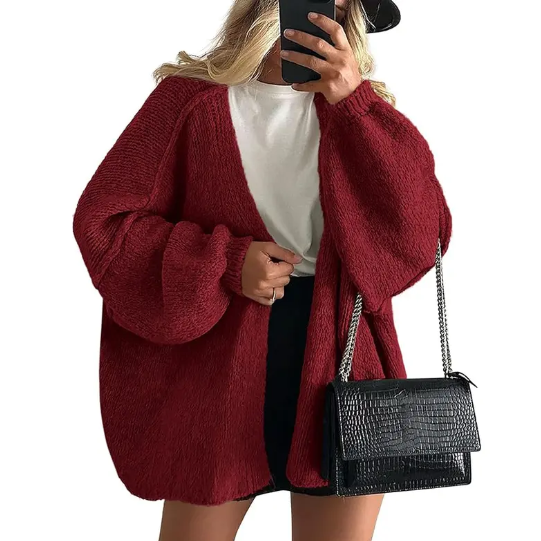 WRENLEY™ – Gemütlicher, oversized Cardigan mit offener Vorderseite