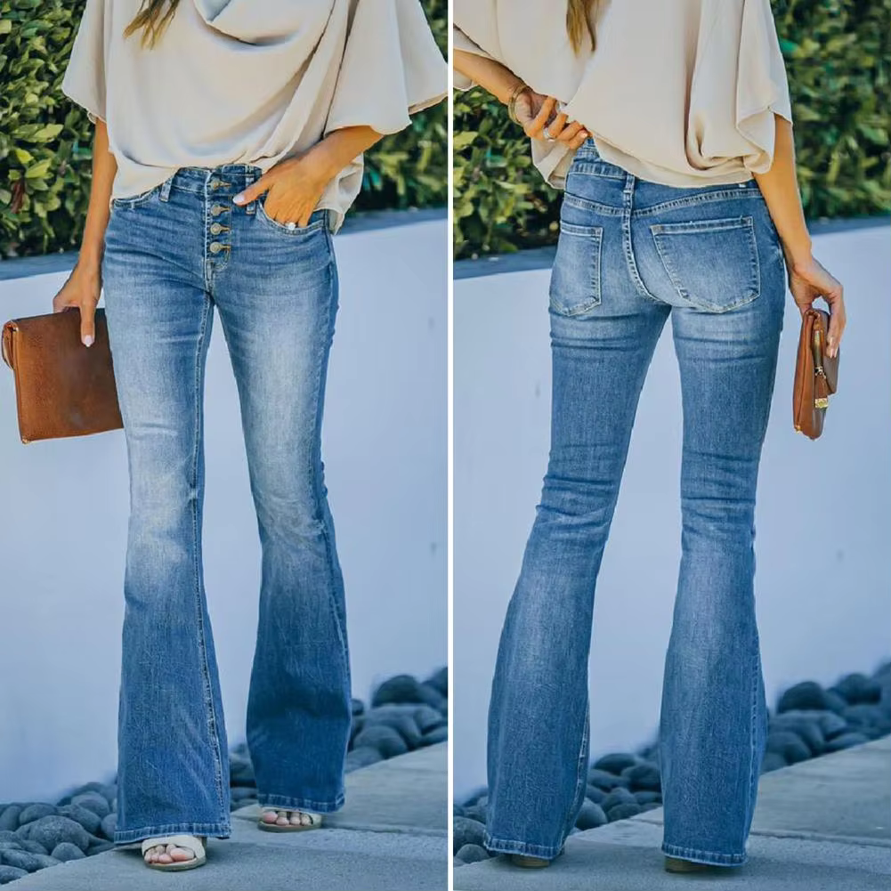 AVELINE™ – Bequeme High Waist Vintage Flared Jeans