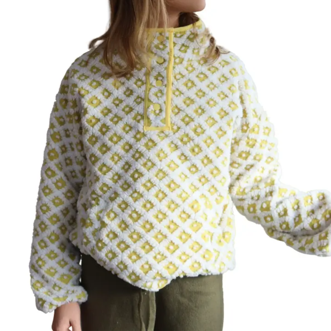 INGRID™ – Gemütliches Karomuster Sherpa-Pullover-Sweatshirt