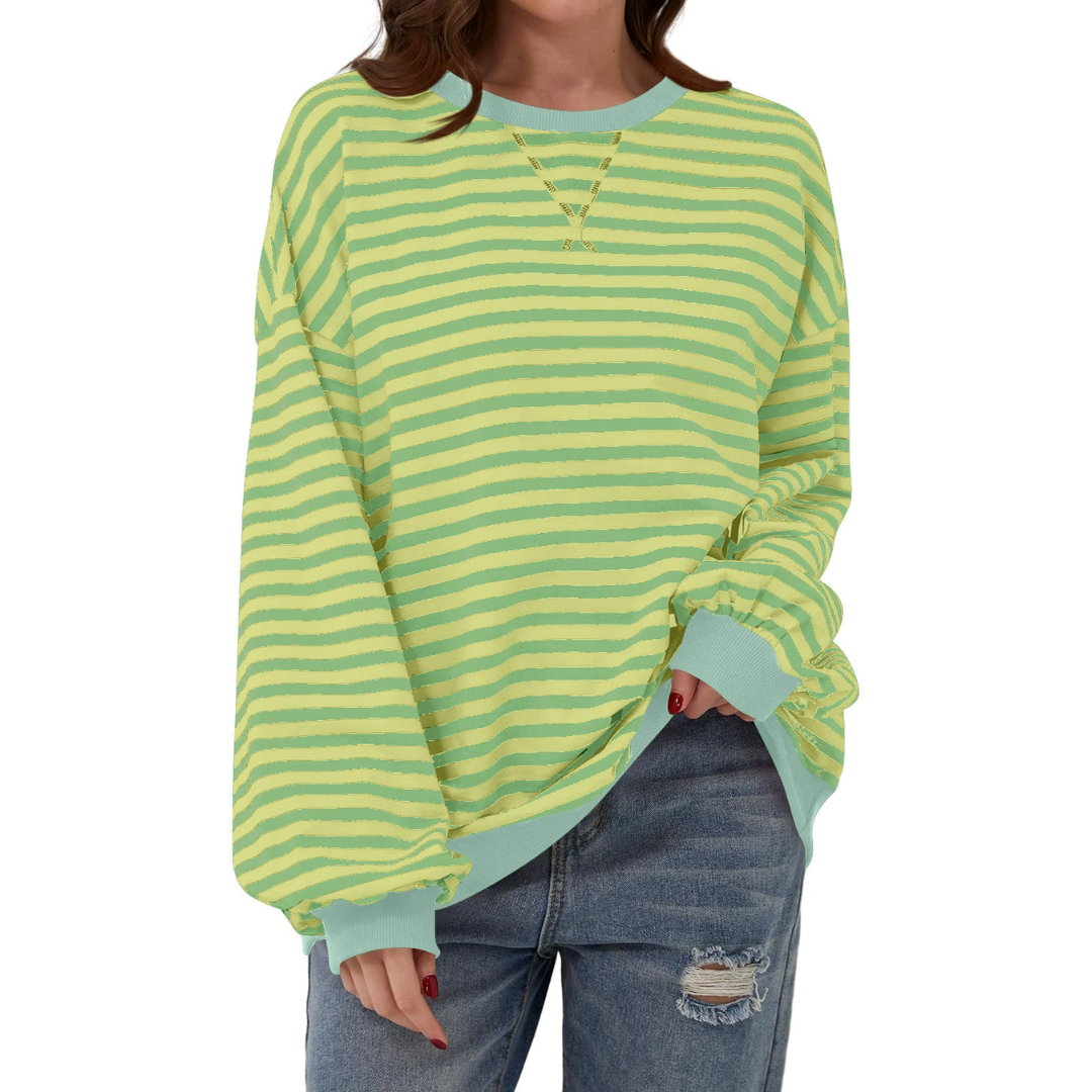 DARLOWE™ – Entspannter Hoodie mit Streifen und Laternenärmeln