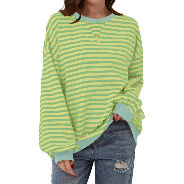 DARLOWE™ – Entspannter Hoodie mit Streifen und Laternenärmeln