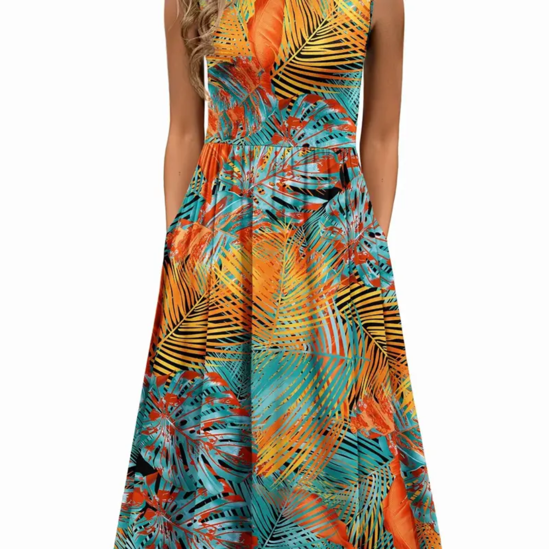 WREN™ – Luftiges Midi-Blumenkleid mit Taschen