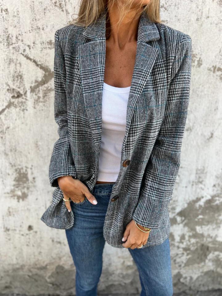 LUCINDA™ - Klassischer Blazer mit Karomuster