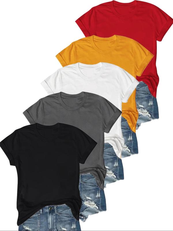 OLIVE™ - Lässiges Kurzarm-T-Shirt (5er-Pack)