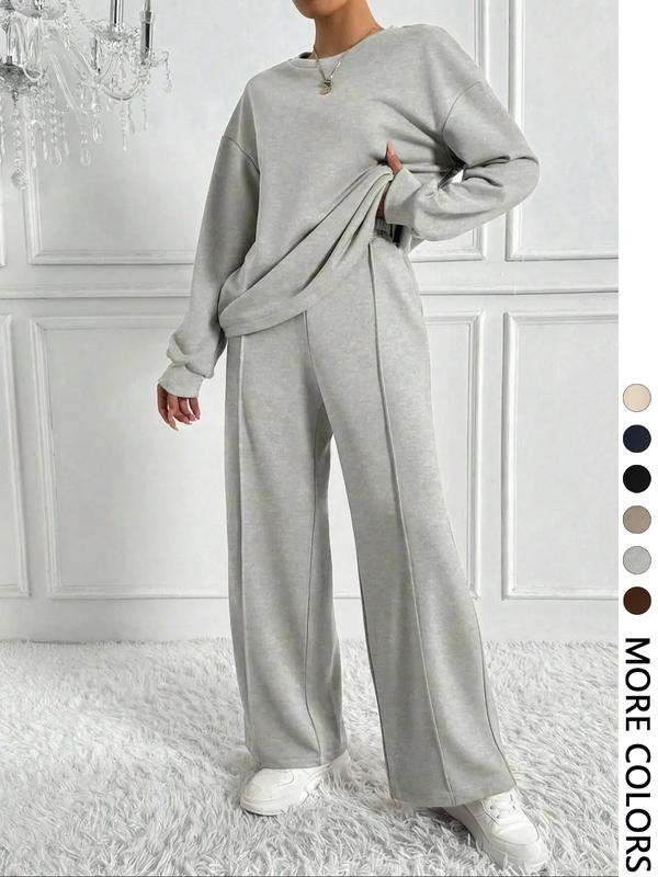 BETH™ - Freizeit-Sweatshirt- und Hosen-Set in Unifarben für Komfort im Freien