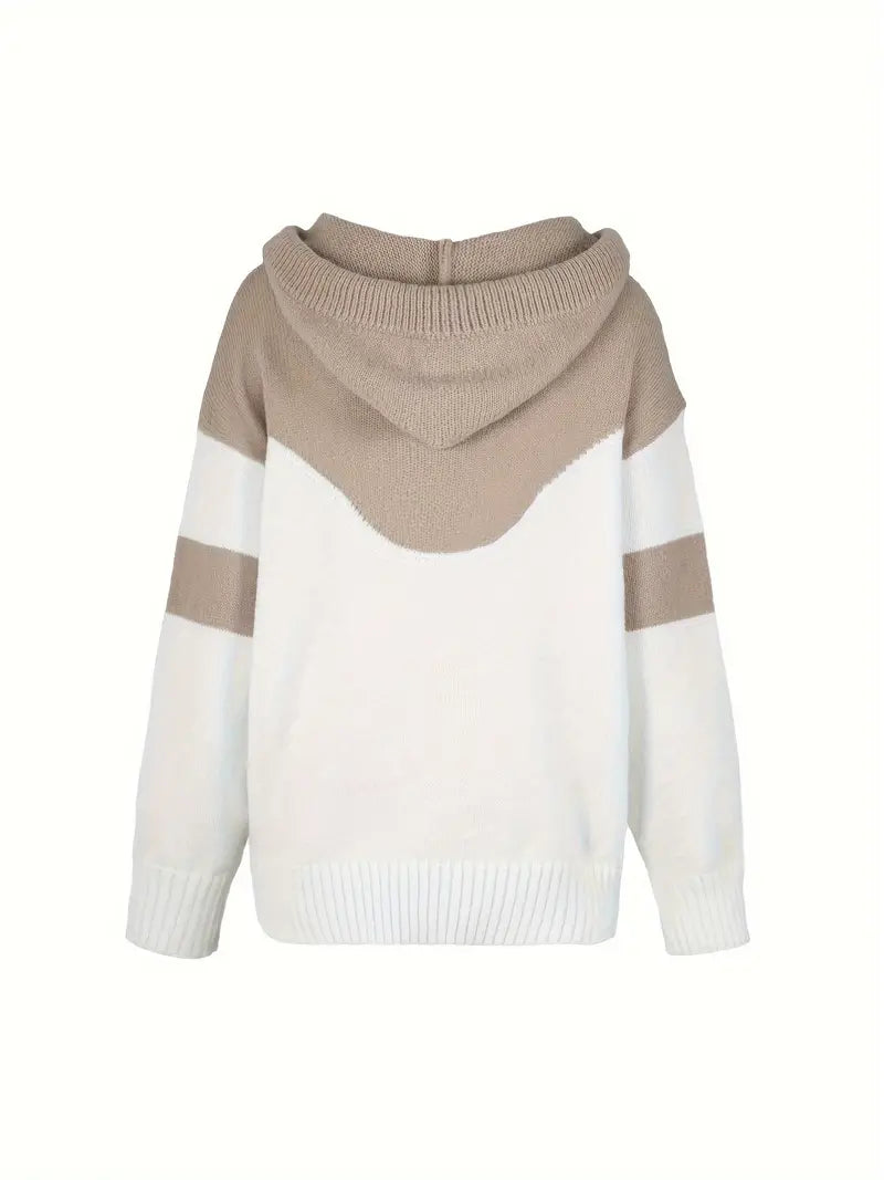 RÍONA™ - Zweifarbiger Gemütlicher Kapuzenpullover