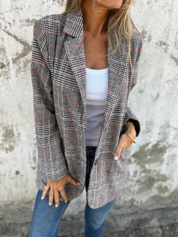 LUCINDA™ - Klassischer Blazer mit Karomuster