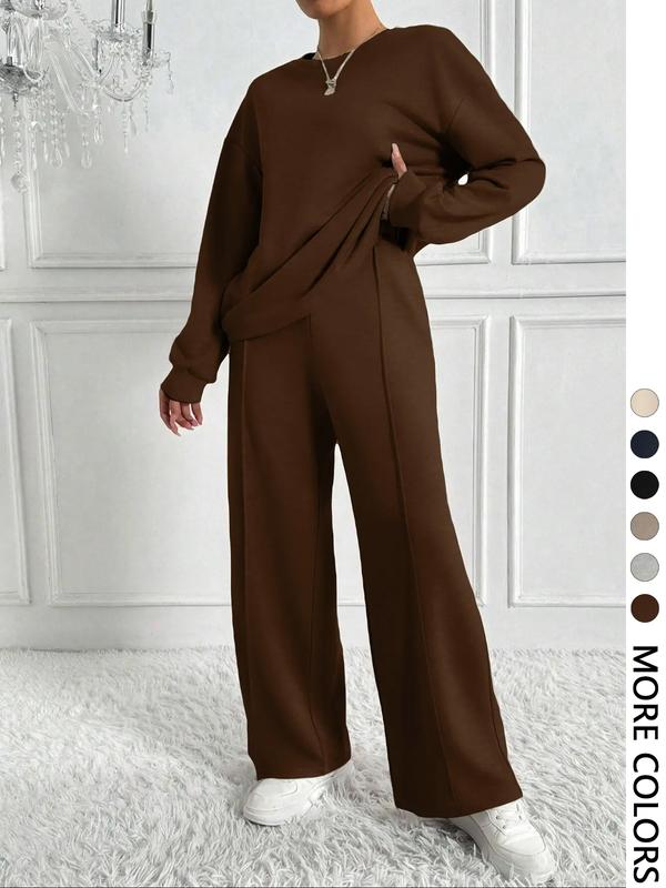 BETH™ - Freizeit-Sweatshirt- und Hosen-Set in Unifarben für Komfort im Freien