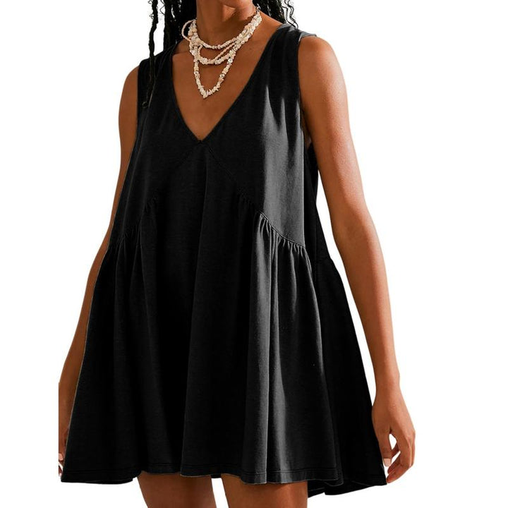 DANNA™ - Legeres Damen-Tanktop-Kleid mit V-Ausschnitt und ausgestelltem A-Linien-Schnitt