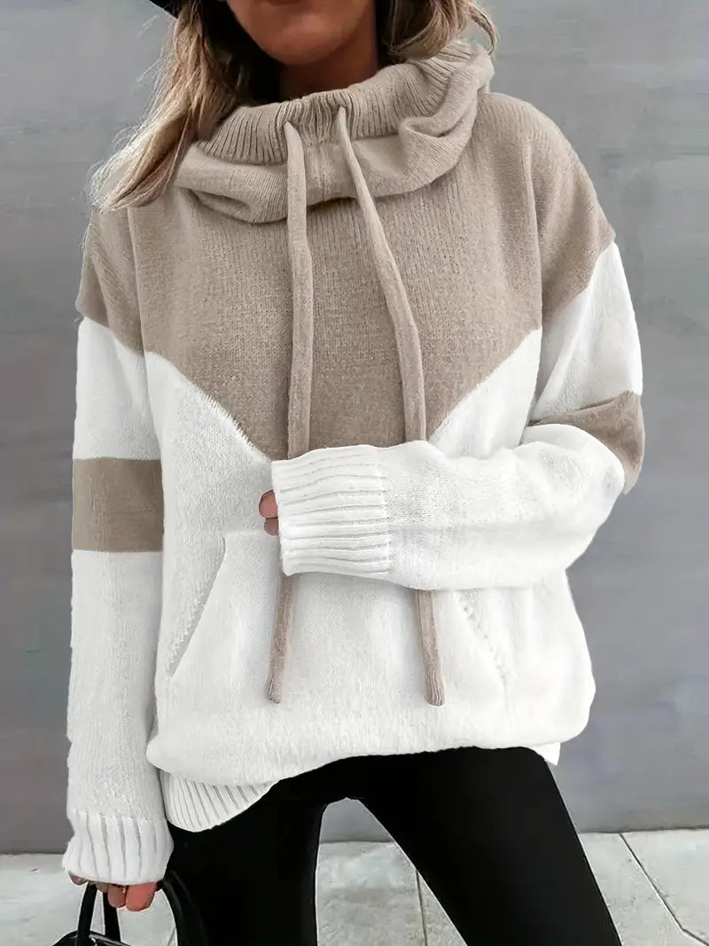 RÍONA™ - Zweifarbiger Gemütlicher Kapuzenpullover