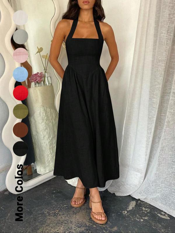 BILLIE™ - Ärmelloses A-Linien-Sommerkleid mit Reißverschlusstasche für Damen