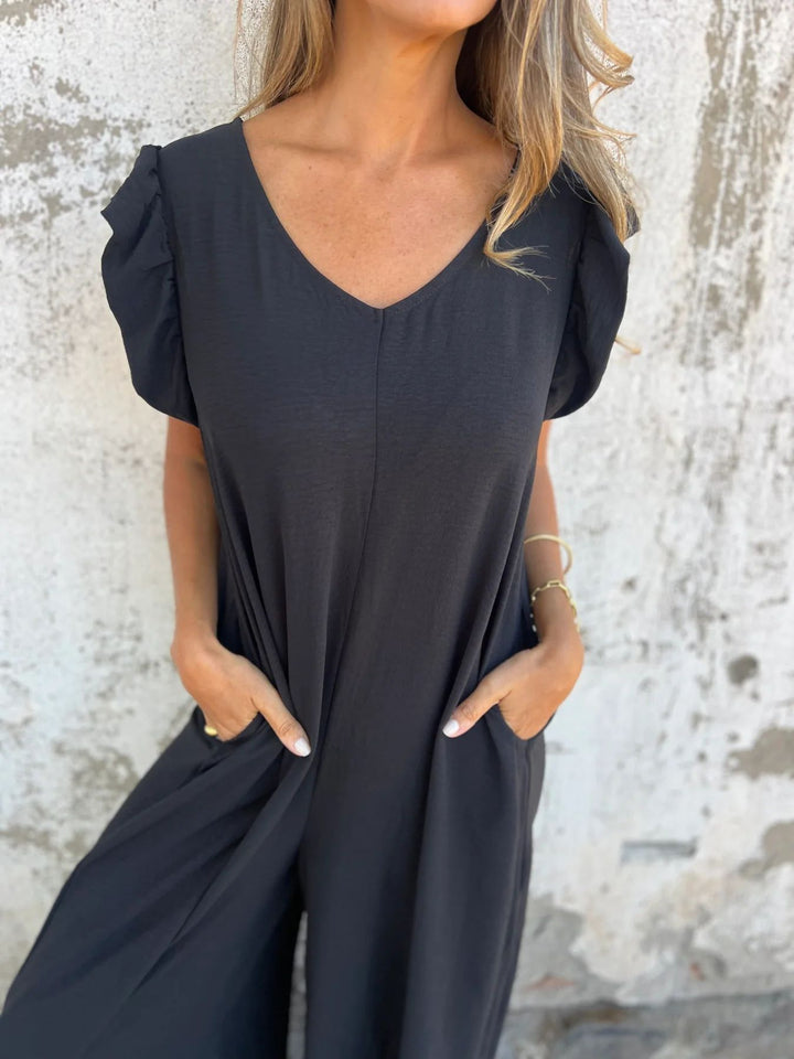 CASSANDRA™ - Trendiger V-Ausschnitt Jumpsuit