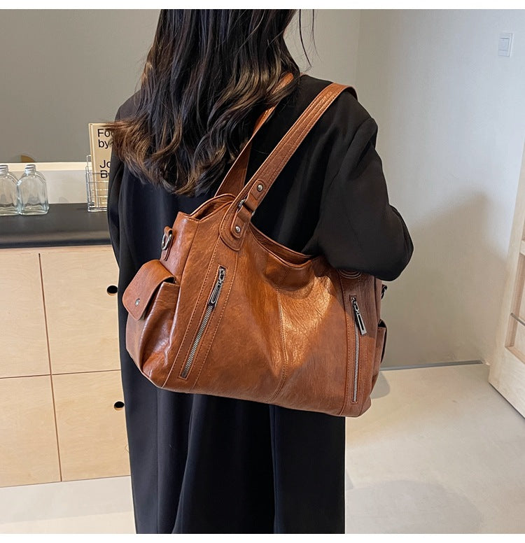 NOEMIE™ - Klassische Leder-Einkaufstasche