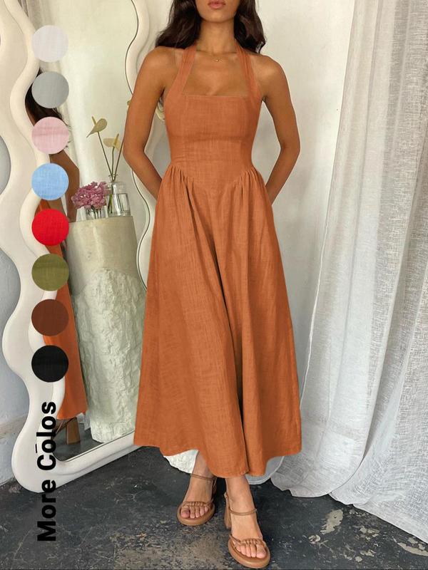 BILLIE™ - Ärmelloses A-Linien-Sommerkleid mit Reißverschlusstasche für Damen