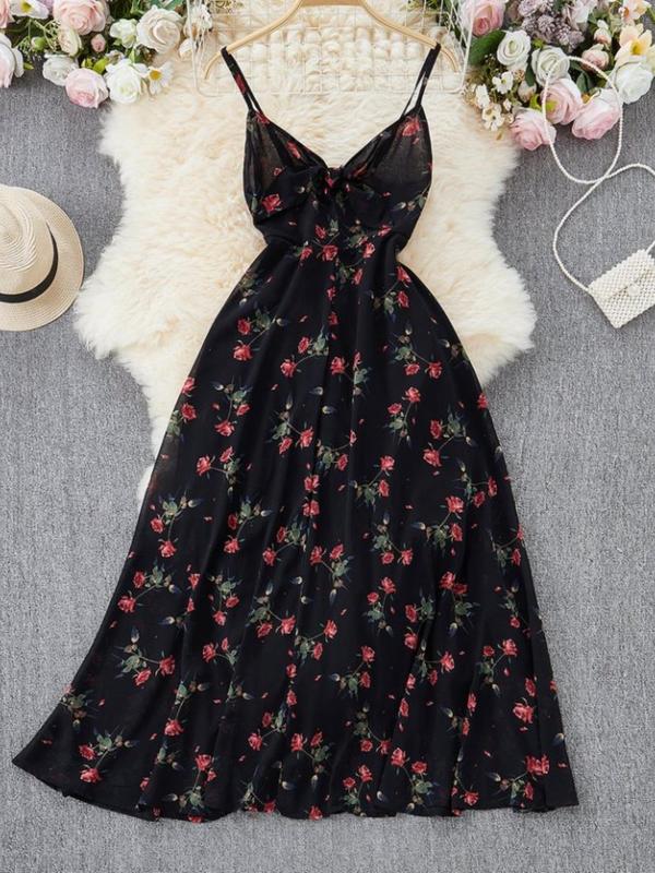 AVA™ - Lässiges A-Linien-Blumenkleid für Strand- und Urlaubsspaß