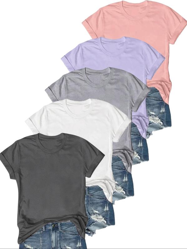OLIVE™ - Lässiges Kurzarm-T-Shirt (5er-Pack)