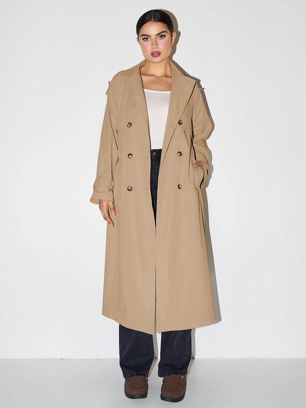 SOLANA™ - Eleganter, zweireihiger, warmer Winter-Trenchcoat