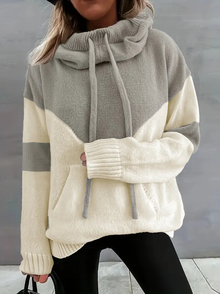RÍONA™ - Zweifarbiger Gemütlicher Kapuzenpullover