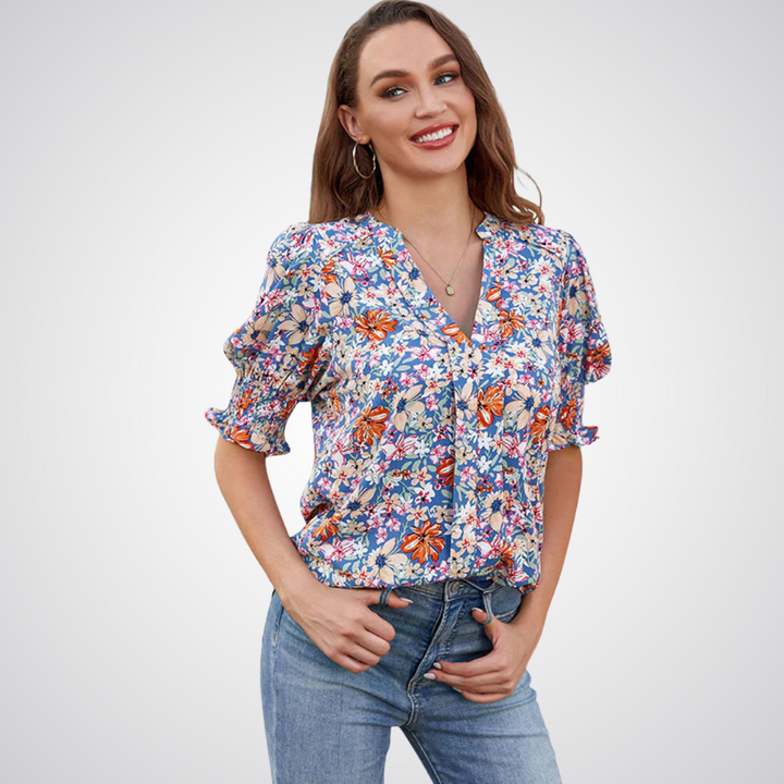 MONICA™ – Elegante V-Ausschnitt-Bluse