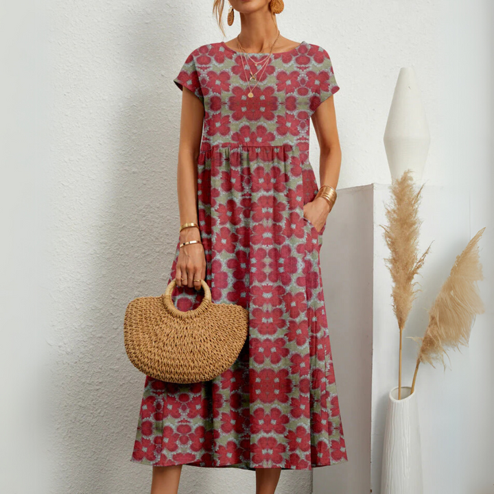 FLORENE™ - Luftiges geblümtes Midikleid