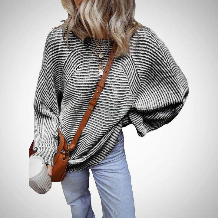 TAMLYN™- Kuscheliger, gestreifter Oversized-Pullover