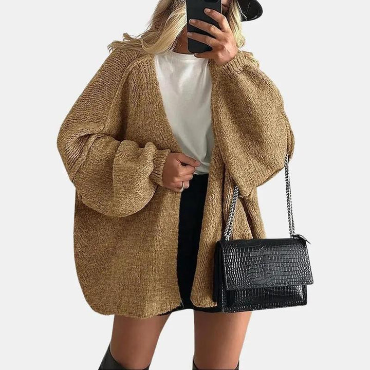 VERONIKA™ - Oversized Strickjacke mit Laternenärmeln für den Herbst