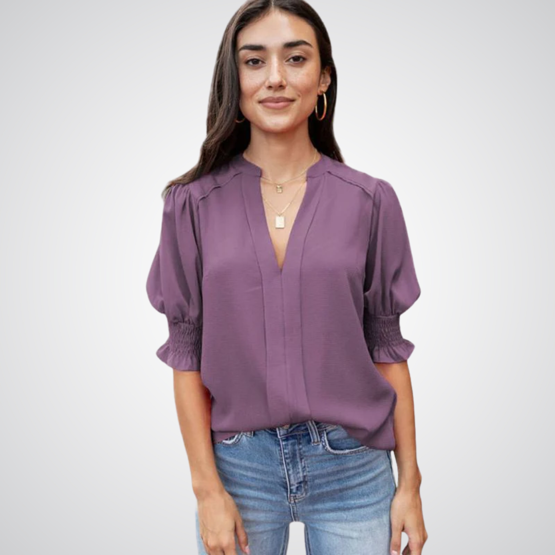 MONICA™ – Elegante V-Ausschnitt-Bluse