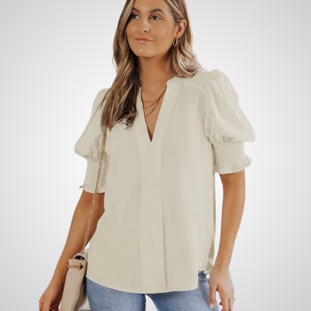MONICA™ – Elegante V-Ausschnitt-Bluse
