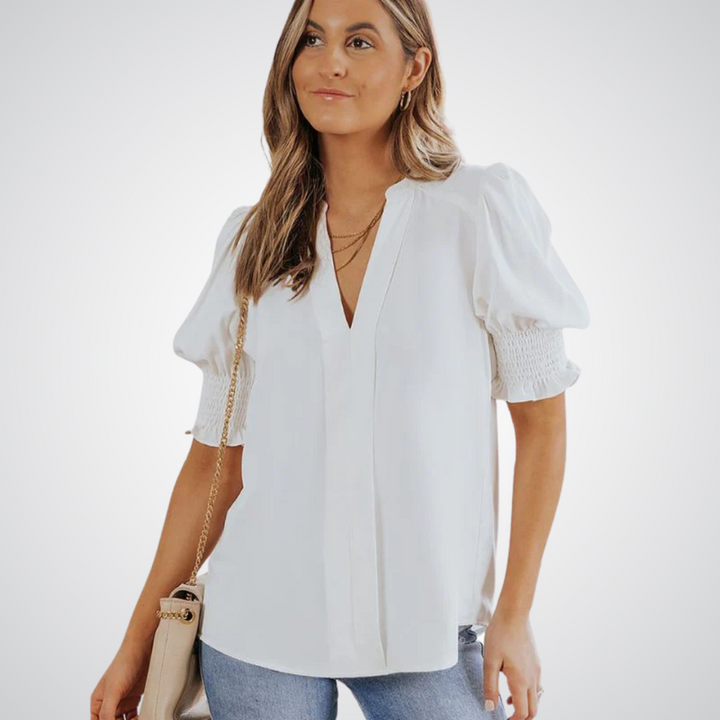 MONICA™ – Elegante V-Ausschnitt-Bluse