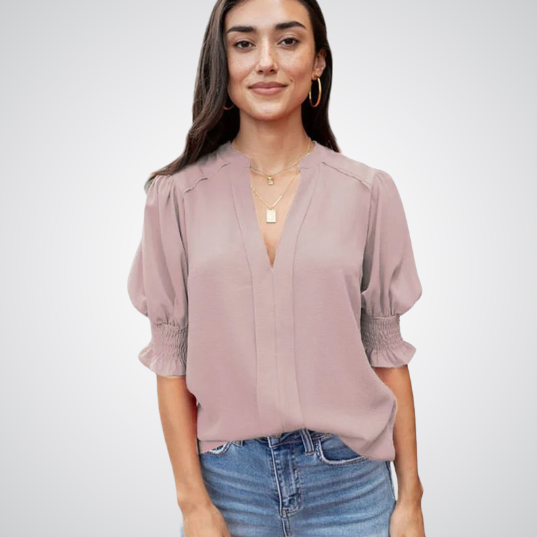 MONICA™ – Elegante V-Ausschnitt-Bluse