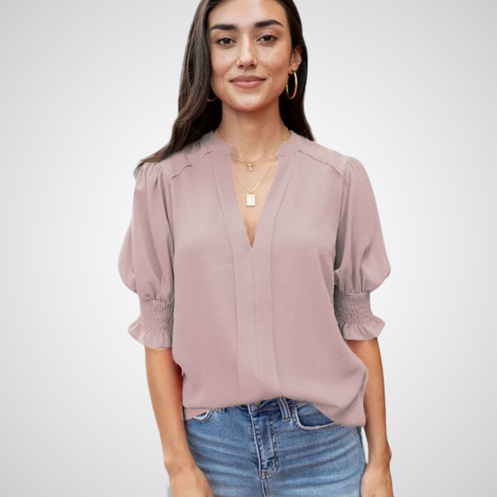 MONICA™ – Elegante V-Ausschnitt-Bluse