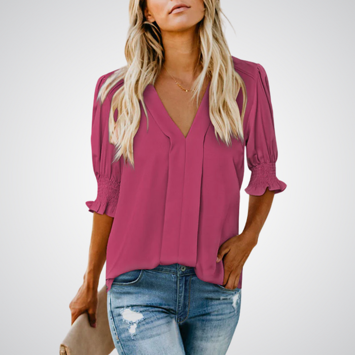 MONICA™ – Elegante V-Ausschnitt-Bluse