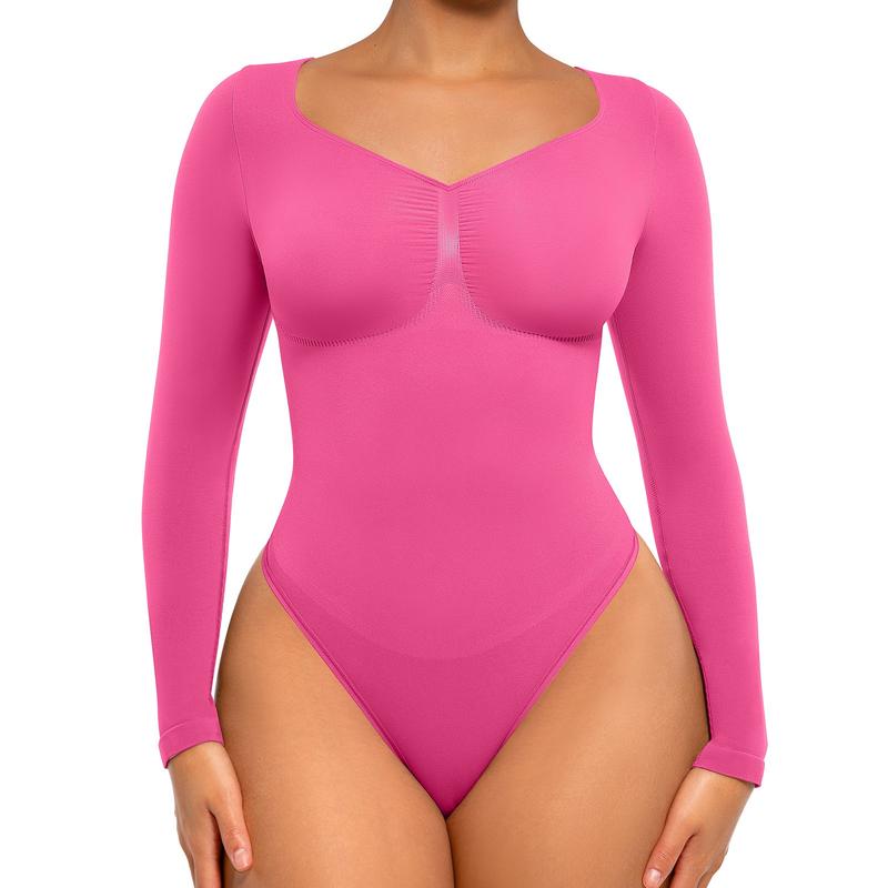 SONYA™ - Nahtloser formgebender Langarm-Thong-Bodysuit für Komfort