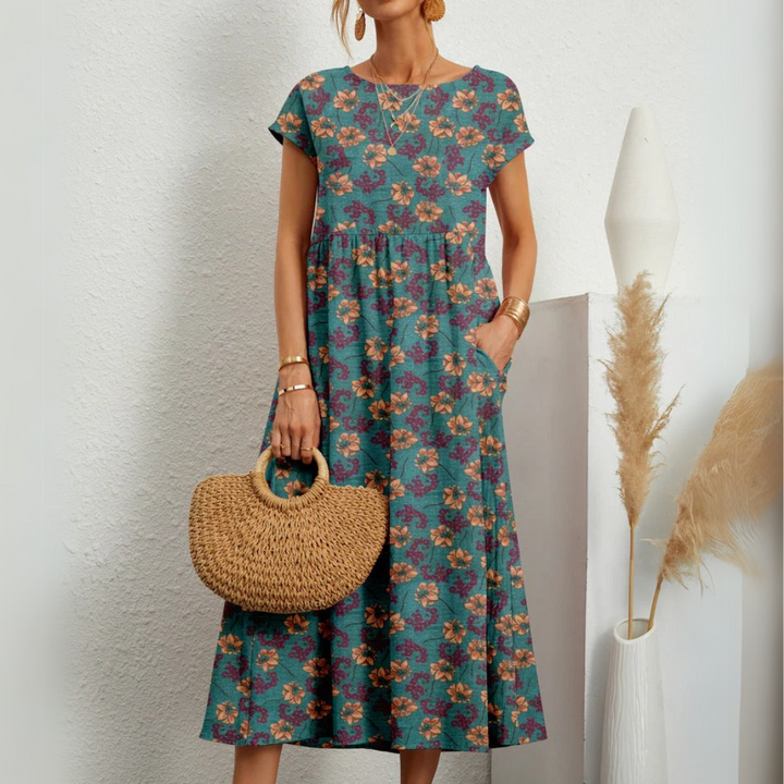 FLORENE™ - Luftiges geblümtes Midikleid