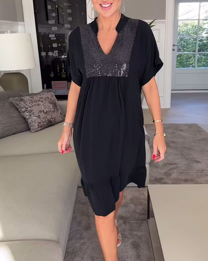 VALORA™ – Elegantes Pailletten-Kleid
