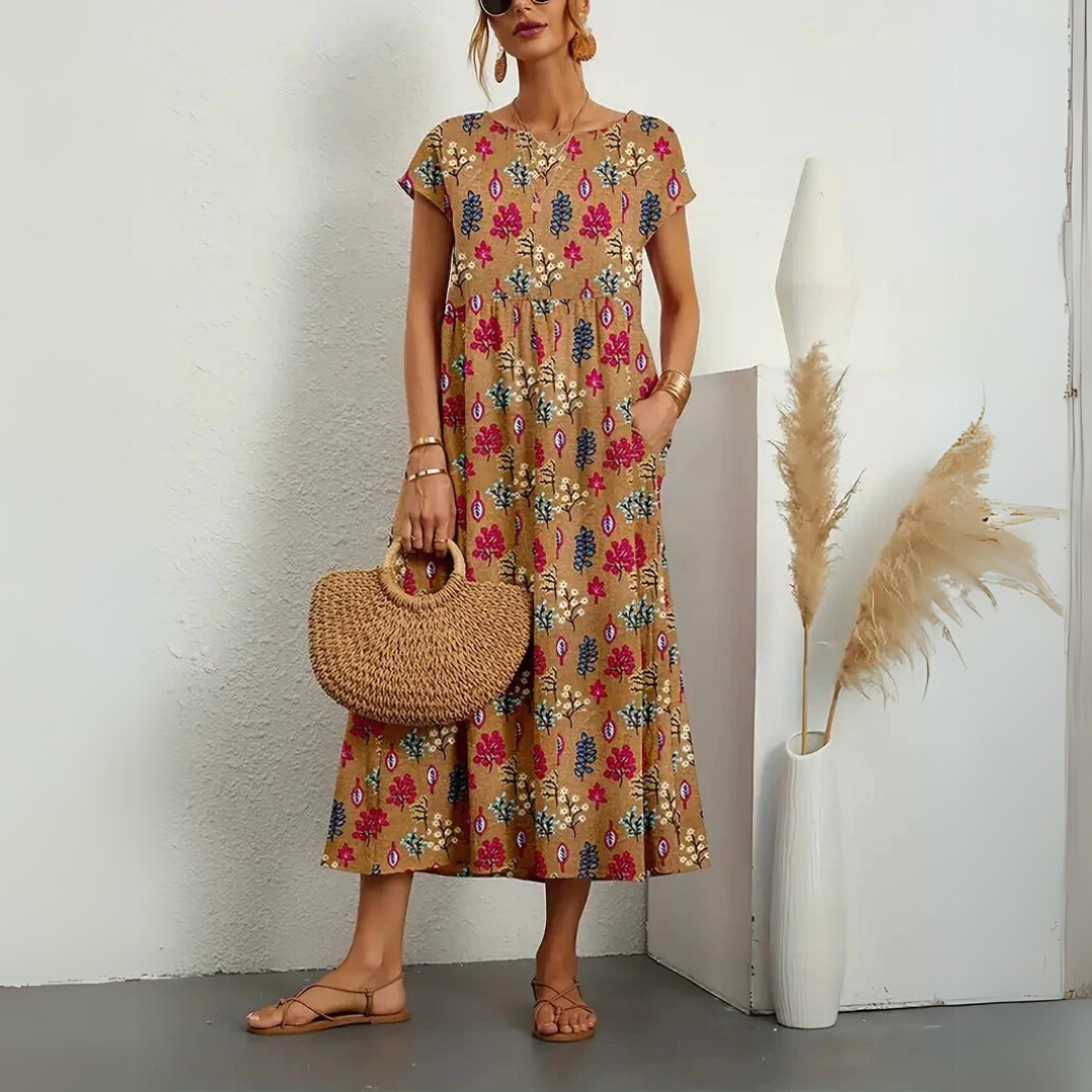 FLORENE™ - Luftiges geblümtes Midikleid