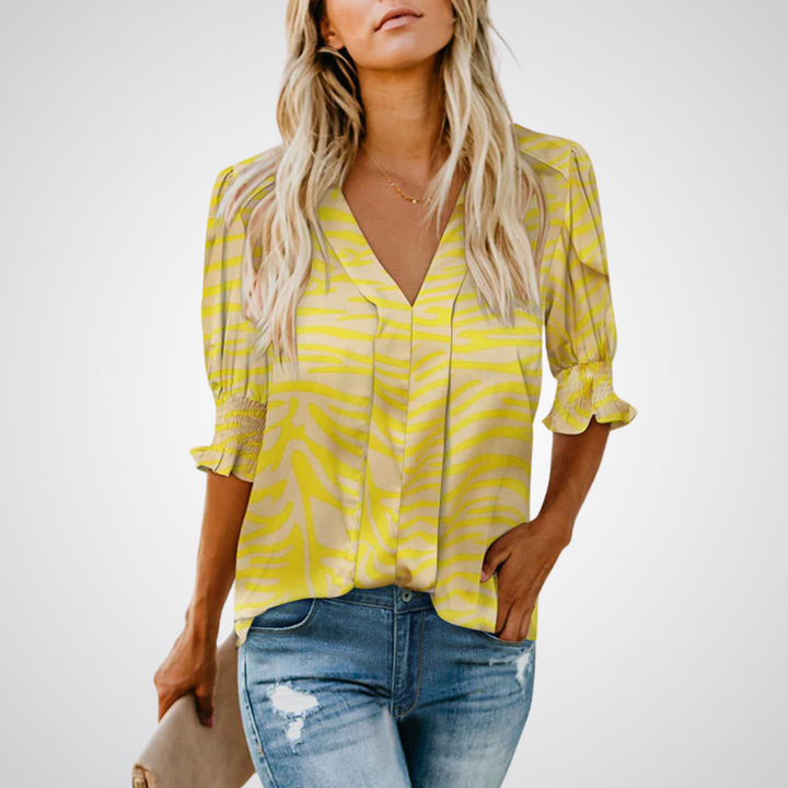 MONICA™ – Elegante V-Ausschnitt-Bluse
