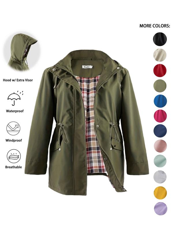 DENA™ – Leichter Kapuzen-Trenchcoat für lässige Ausflüge