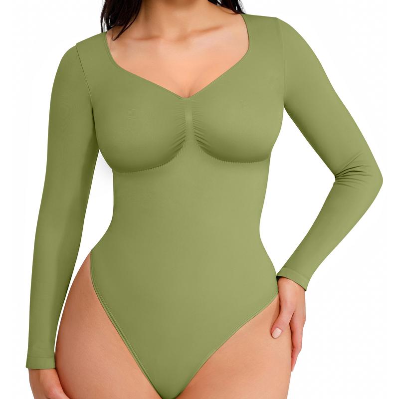 SONYA™ - Nahtloser formgebender Langarm-Thong-Bodysuit für Komfort